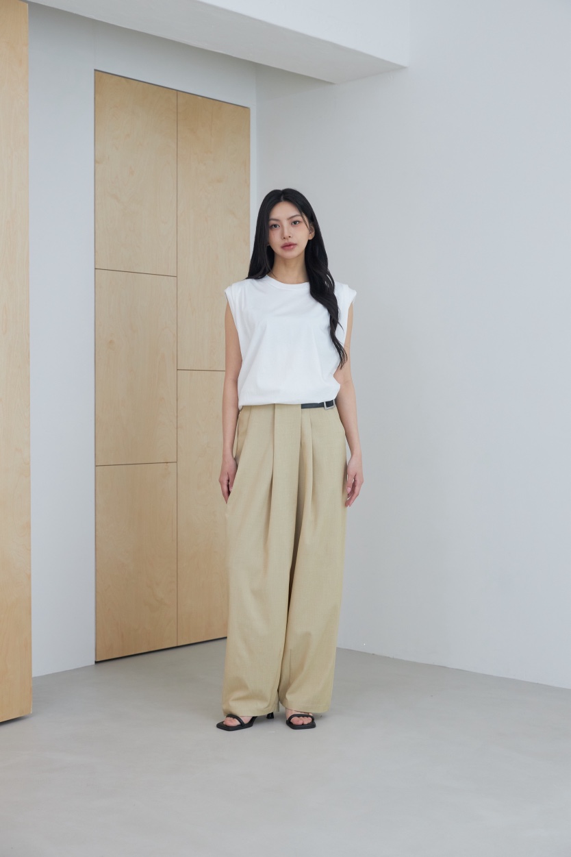 LE-PPL韓國代購女士新款職業人氣26春夏休閑熱賣休閑褲腰帶LE-PPL休閑褲