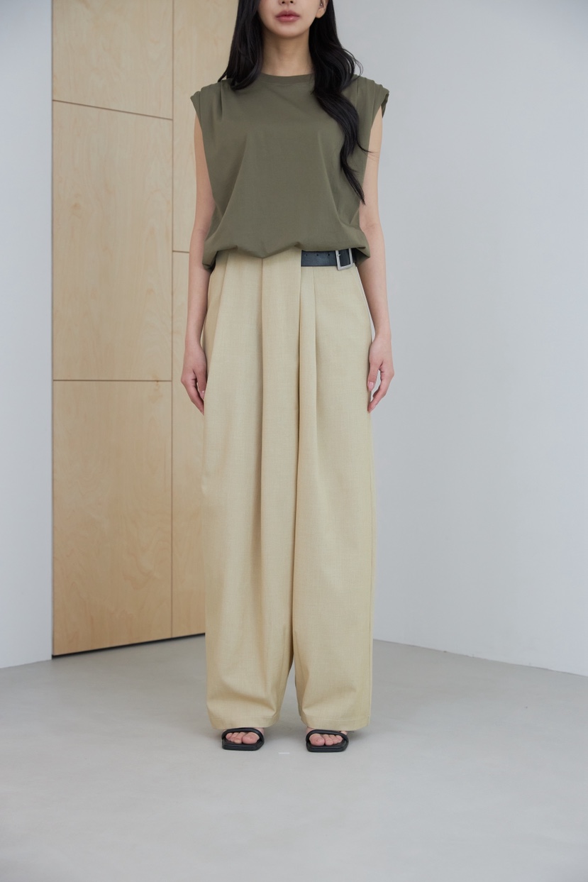 LE-PPL韓國代購女士新款職業人氣26春夏休閑熱賣休閑褲腰帶LE-PPL休閑褲