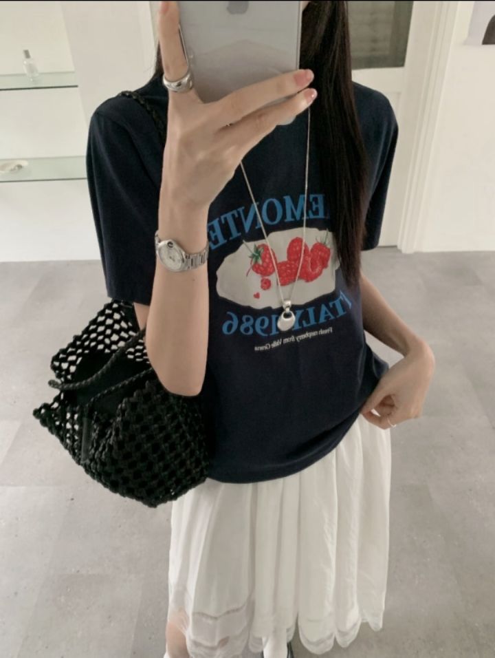 STAY HERE韓國東大門代購女裝新款推薦26春夏時尚人氣T恤STAY HERET恤圖色1