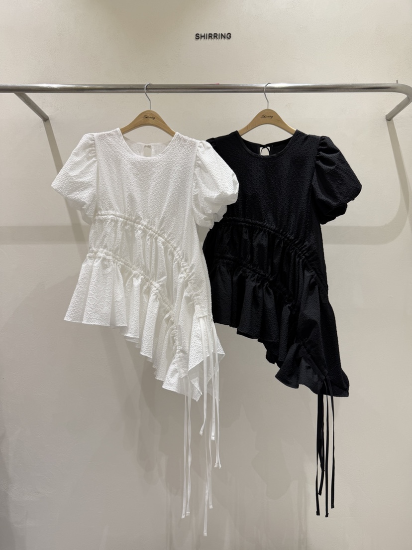 SHIRRING韓國代購女裝新款休閑26春夏職業人氣襯衫蕾絲衫SHIRRING襯衫/蕾絲衫