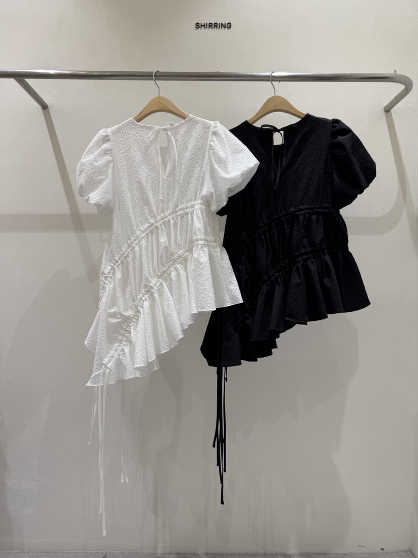 SHIRRING韓國代購女裝新款休閑26春夏職業人氣襯衫蕾絲衫SHIRRING襯衫/蕾絲衫