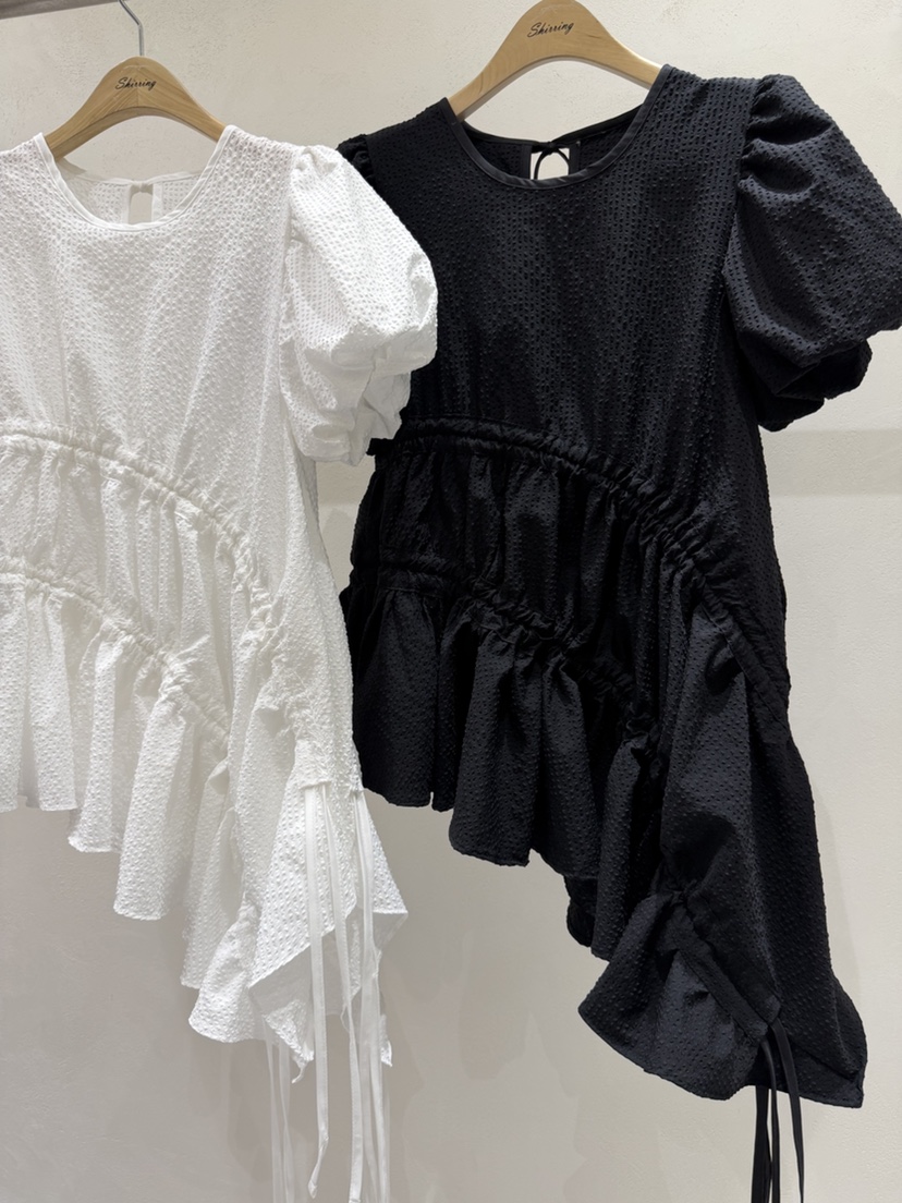 SHIRRING韓國代購女裝新款休閑26春夏職業人氣襯衫蕾絲衫SHIRRING襯衫/蕾絲衫