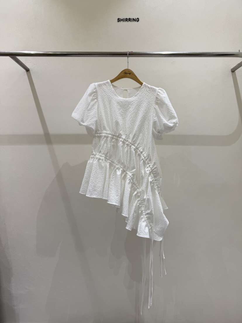 SHIRRING韓國代購女裝新款休閑26春夏職業人氣襯衫蕾絲衫SHIRRING襯衫/蕾絲衫圖色1