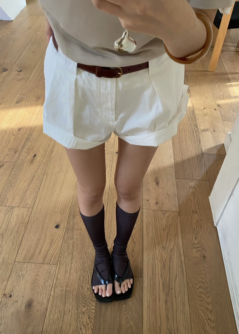 OUPPT韓國東大門直郵女士新品休閑職業推薦26春夏短褲不含腰帶OUPPT短褲