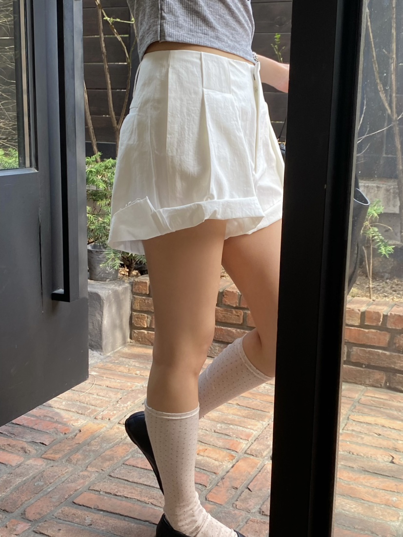 OUPPT韓國東大門直郵女士新品休閑職業推薦26春夏短褲不含腰帶OUPPT短褲