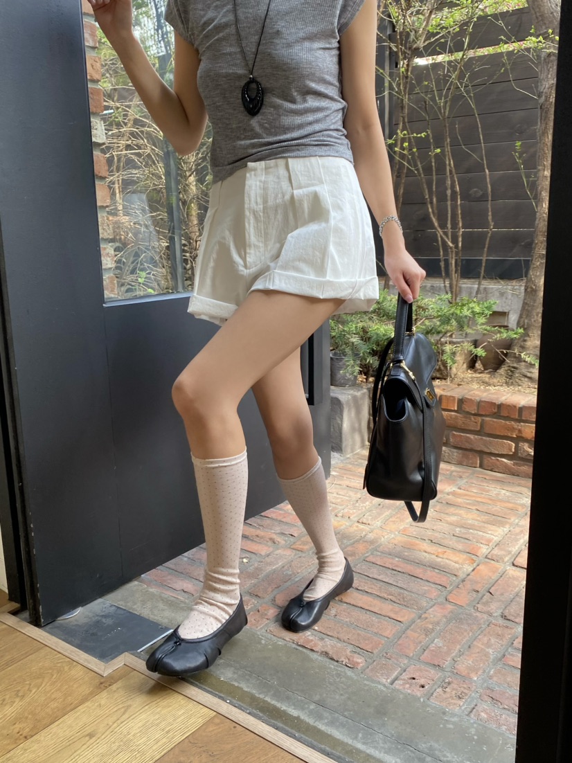 OUPPT韓國東大門直郵女士新品休閑職業推薦26春夏短褲不含腰帶OUPPT短褲