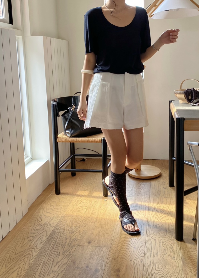 OUPPT韓國東大門直郵女士新品休閑職業推薦26春夏短褲不含腰帶OUPPT短褲