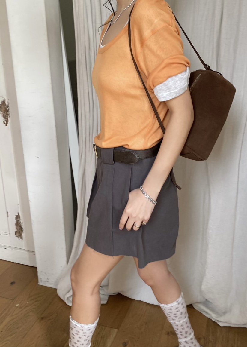 OUPPT韓國東大門直郵女士新品休閑職業推薦26春夏短褲不含腰帶OUPPT短褲