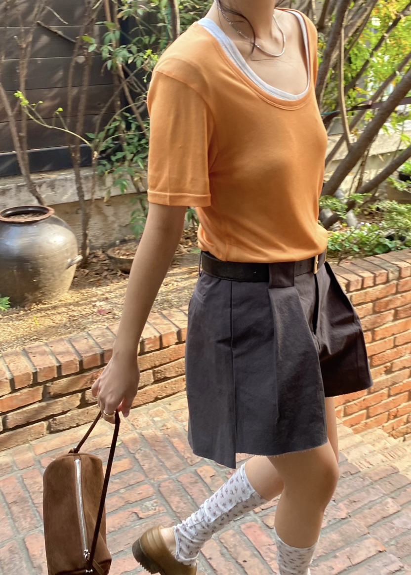 OUPPT韓國東大門直郵女士新品休閑職業推薦26春夏短褲不含腰帶OUPPT短褲