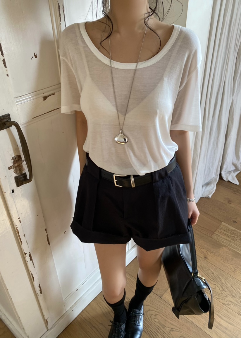 OUPPT韓國直郵實拍女裝新品休閑熱賣時尚職業26春夏人氣T恤OUPPTT恤圖色2