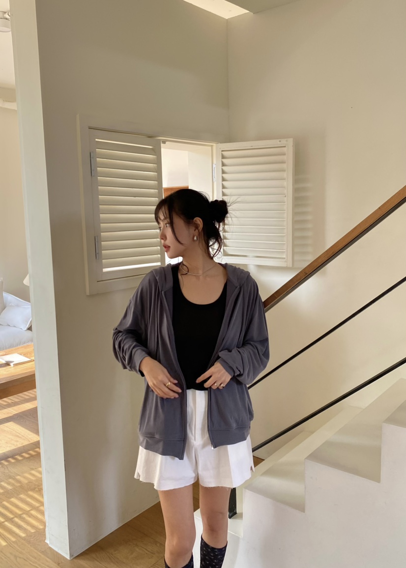 OUPPT韓國代購女裝新款推薦休閑時尚職業人氣夾克拉鏈連帽衫OUPPT夾克