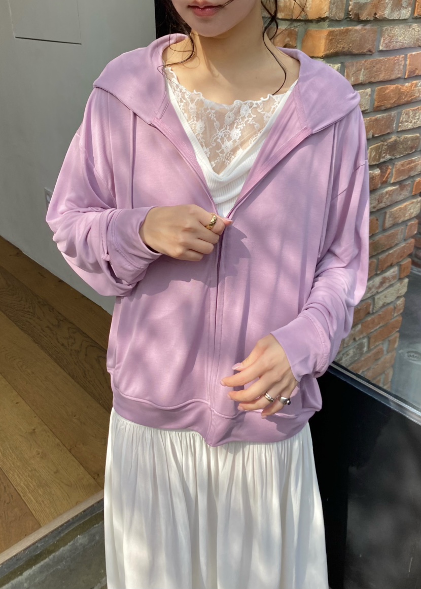 OUPPT韓國代購女裝新款推薦休閑時尚職業人氣夾克拉鏈連帽衫OUPPT夾克圖色3