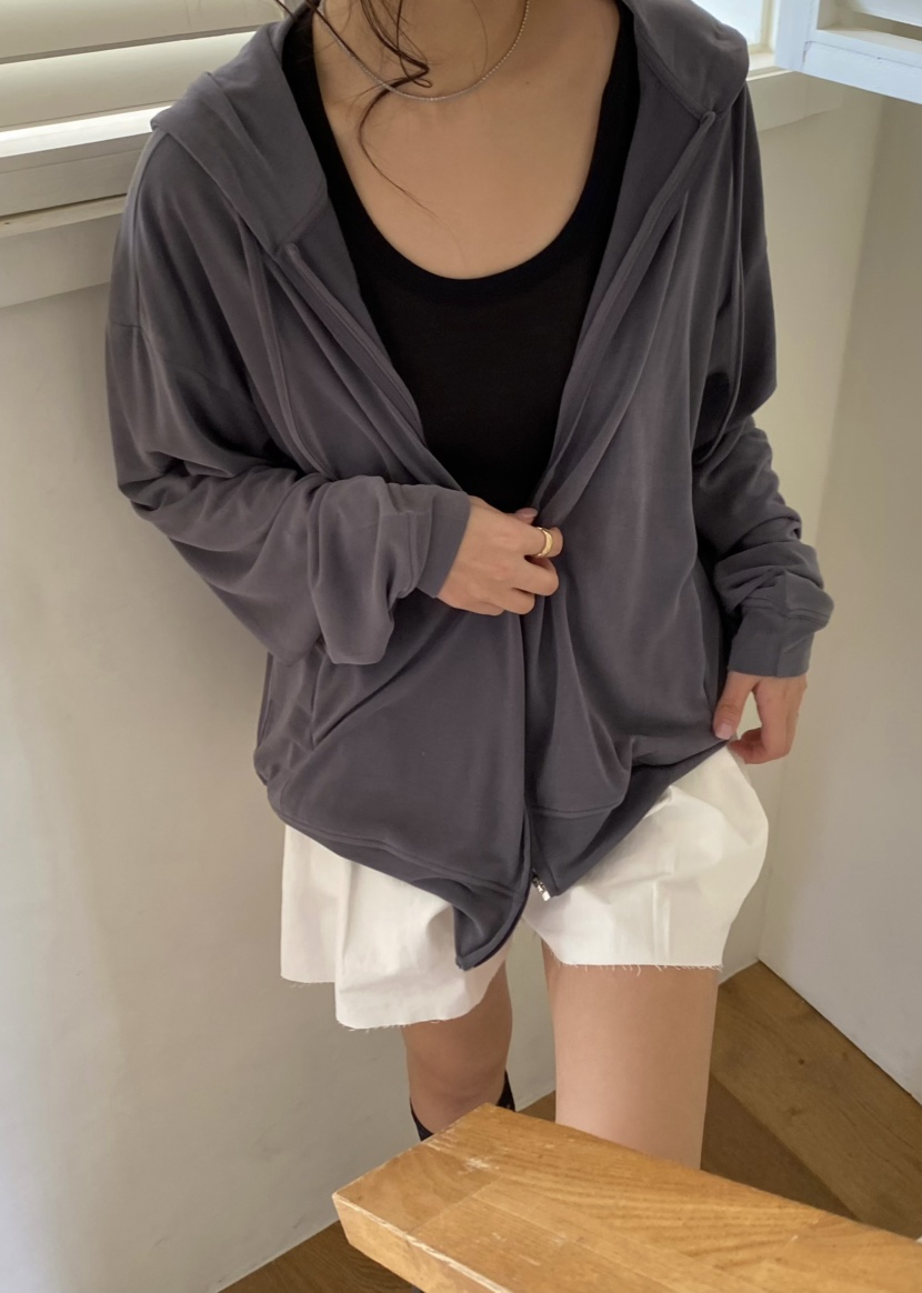 OUPPT韓國代購女裝新款推薦休閑時尚職業人氣夾克拉鏈連帽衫OUPPT夾克圖色4