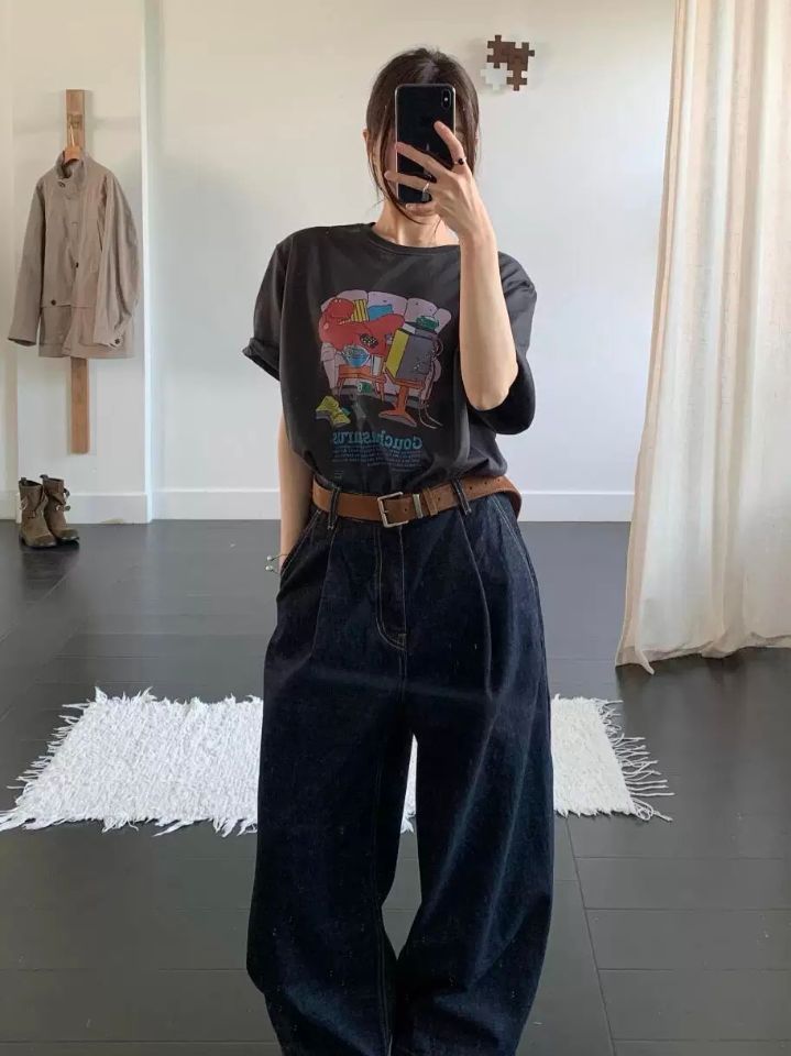 STAY HERE韓國直郵實拍女士新款職業推薦休閑時尚人氣T恤STAY HERET恤