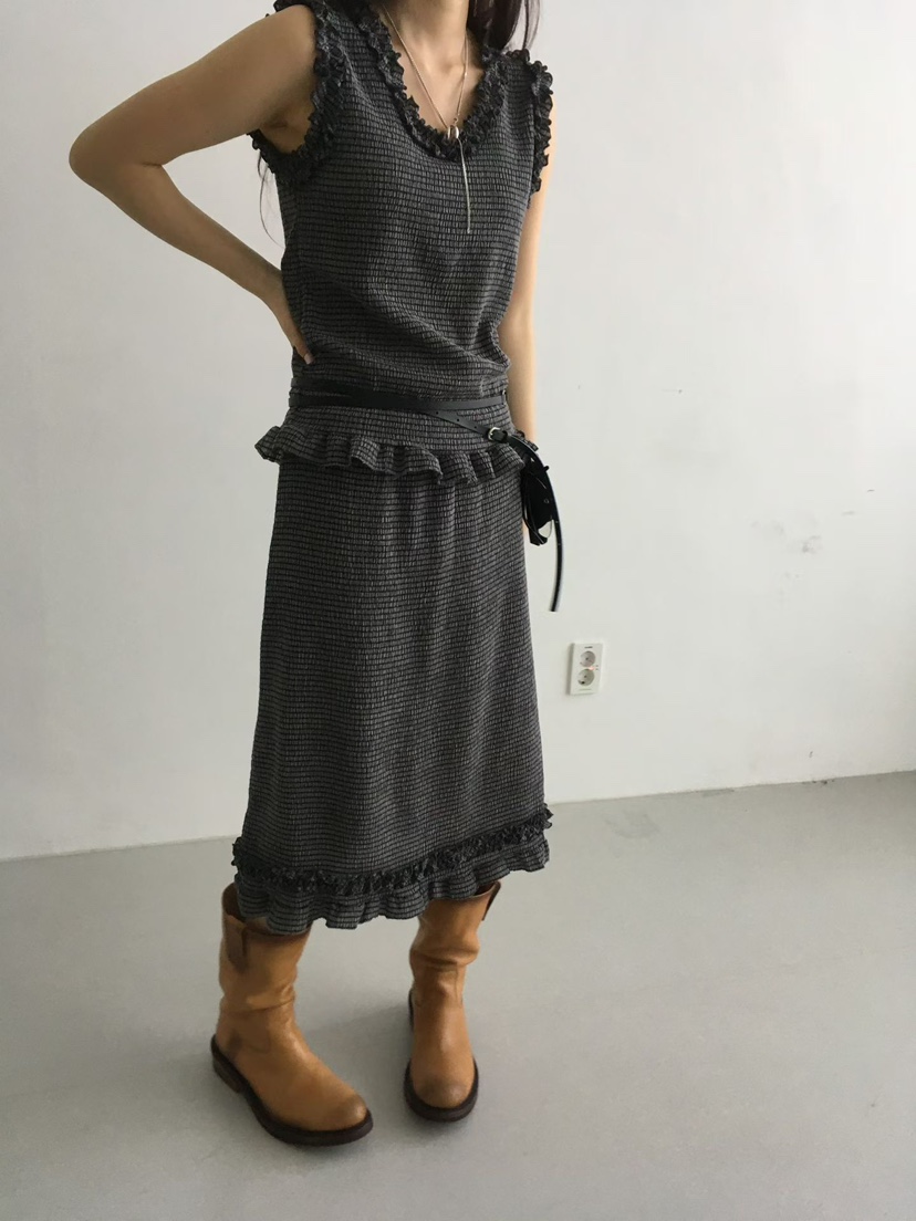 MINIMUZE韓國東大門直郵女裝新品熱賣休閑26春夏半身裙中短裙MINIMUZE半身裙/中短裙