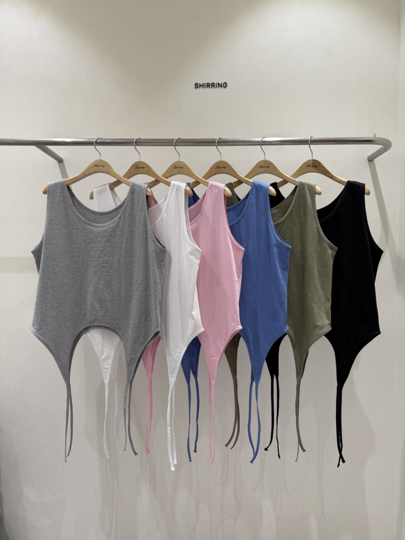 SHIRRING韓國直郵實拍女士新品熱賣人氣26春夏職業吊帶背心SHIRRING吊帶/背心