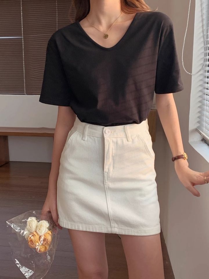 STAY HERE韓國直郵實拍女士新品熱賣休閑人氣26春夏T恤U領STAY HERET恤