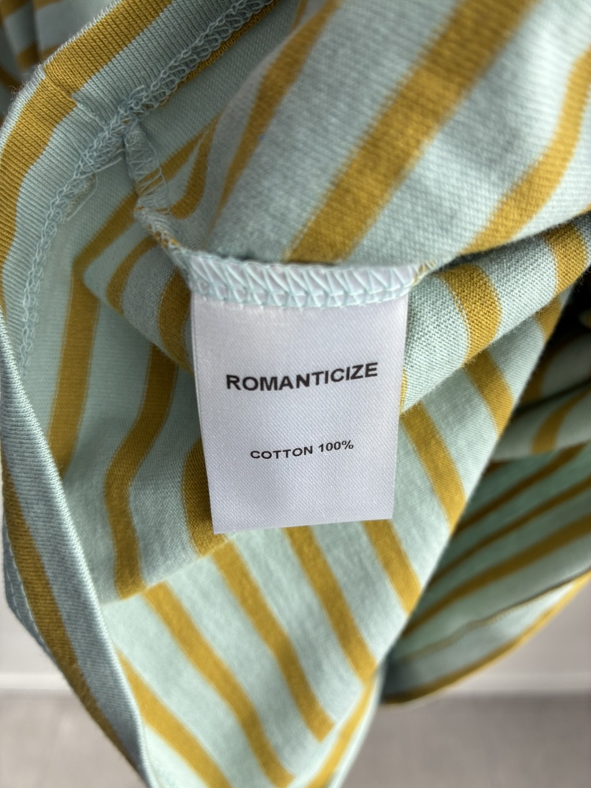 ROMANTICIZE韓國代購女裝新品人氣熱賣休閑26春夏T恤條紋ROMANTICIZET恤
