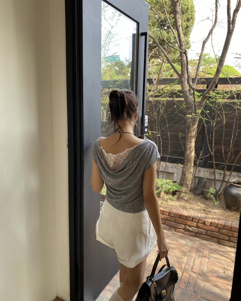 OUPPT韓國東大門直郵女士新款推薦時尚人氣熱賣休閑T恤羅紋OUPPTT恤