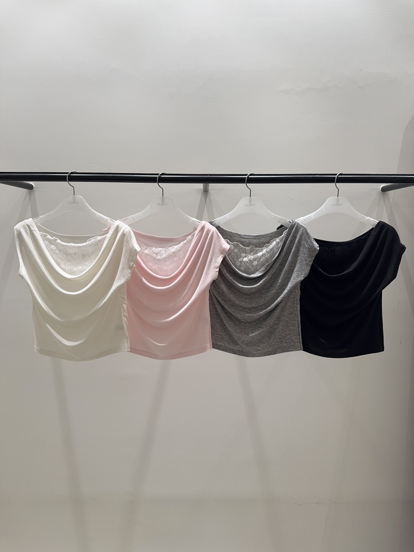 OUPPT韓國東大門直郵女士新款推薦時尚人氣熱賣休閑T恤羅紋OUPPTT恤