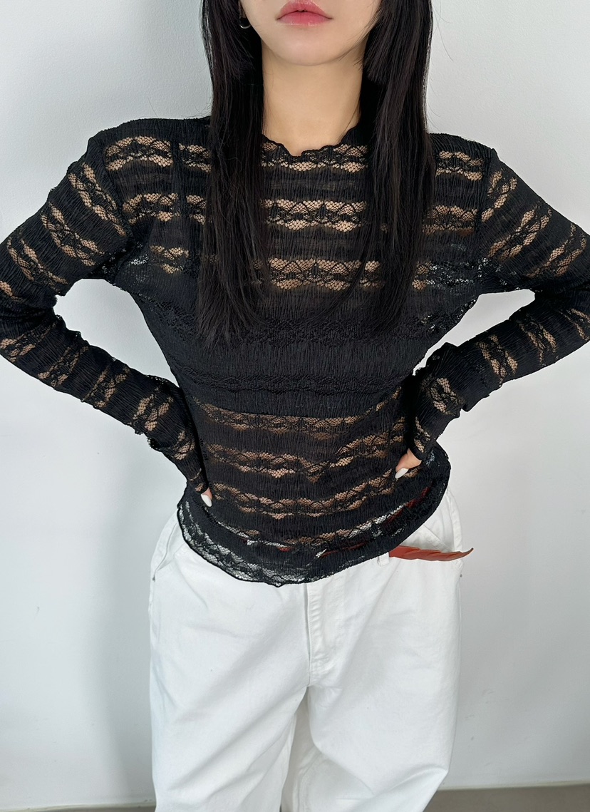 BYRING韓國東大門代購女裝新品時尚職業26春夏襯衫蕾絲衫BYRING襯衫/蕾絲衫