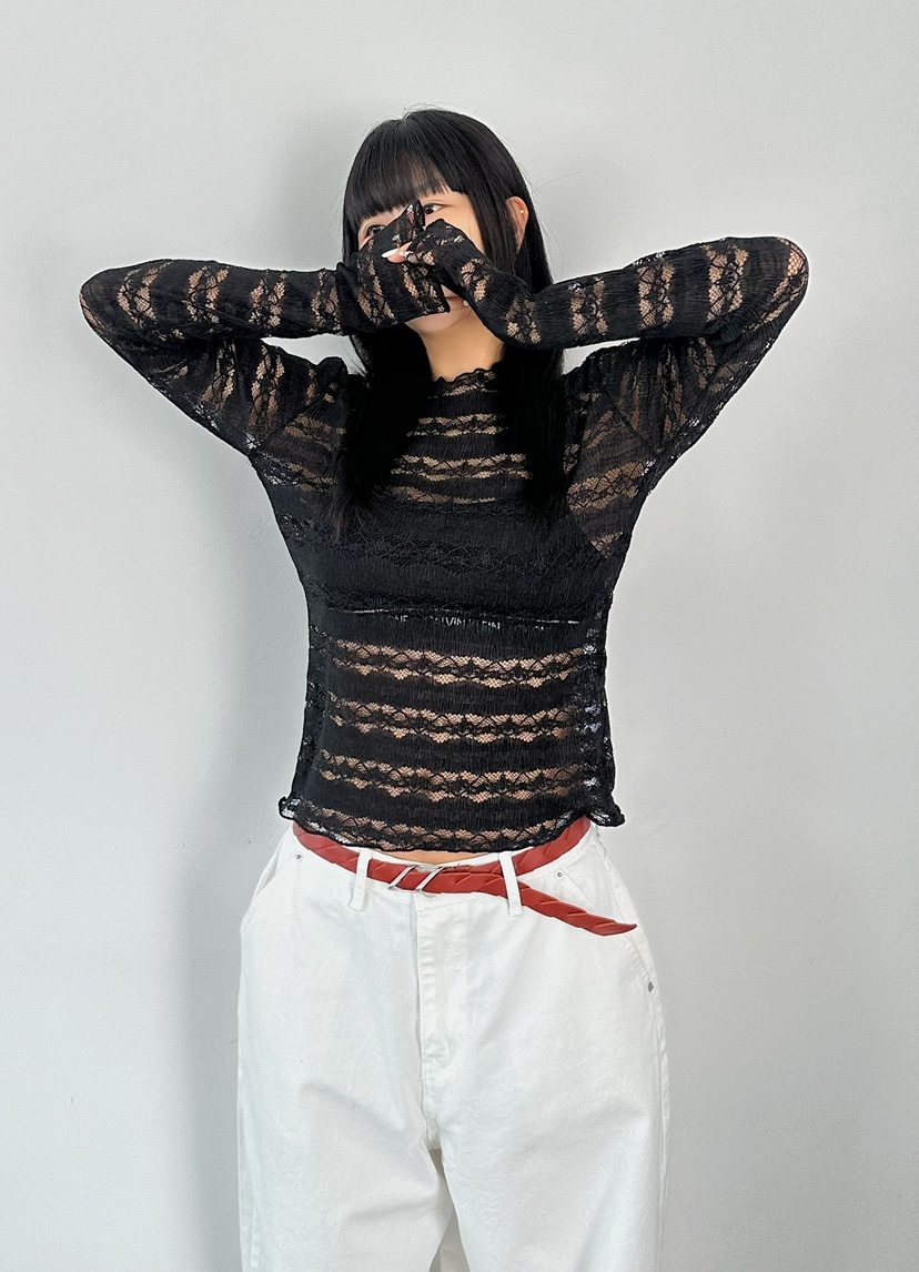 BYRING韓國東大門代購女裝新品時尚職業26春夏襯衫蕾絲衫BYRING襯衫/蕾絲衫