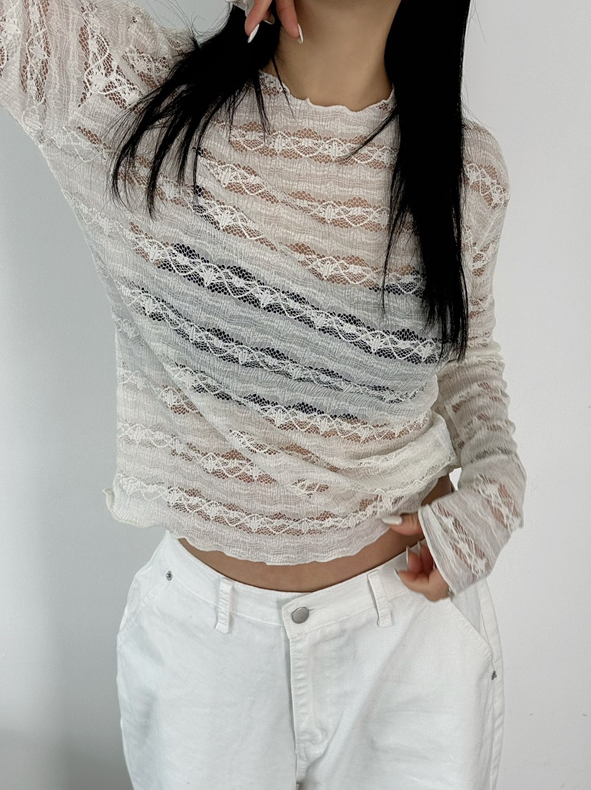 BYRING韓國東大門代購女裝新品時尚職業26春夏襯衫蕾絲衫BYRING襯衫/蕾絲衫