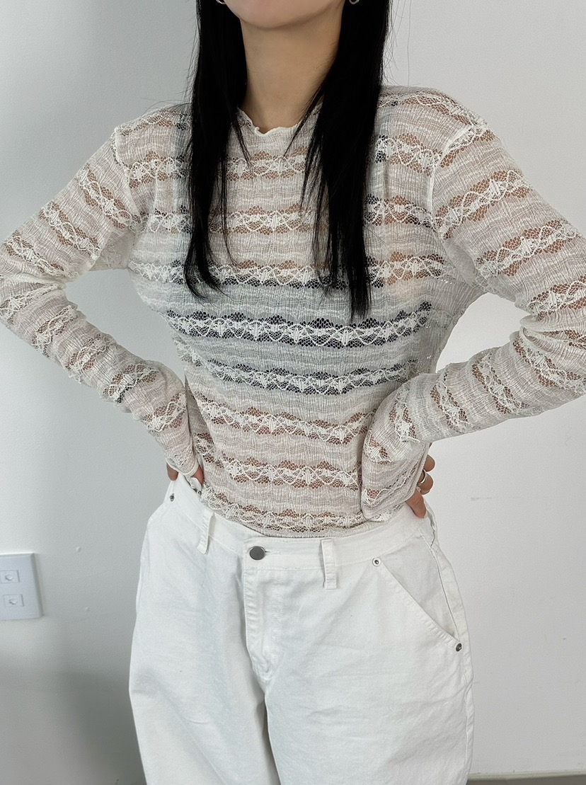 BYRING韓國東大門代購女裝新品時尚職業26春夏襯衫蕾絲衫BYRING襯衫/蕾絲衫