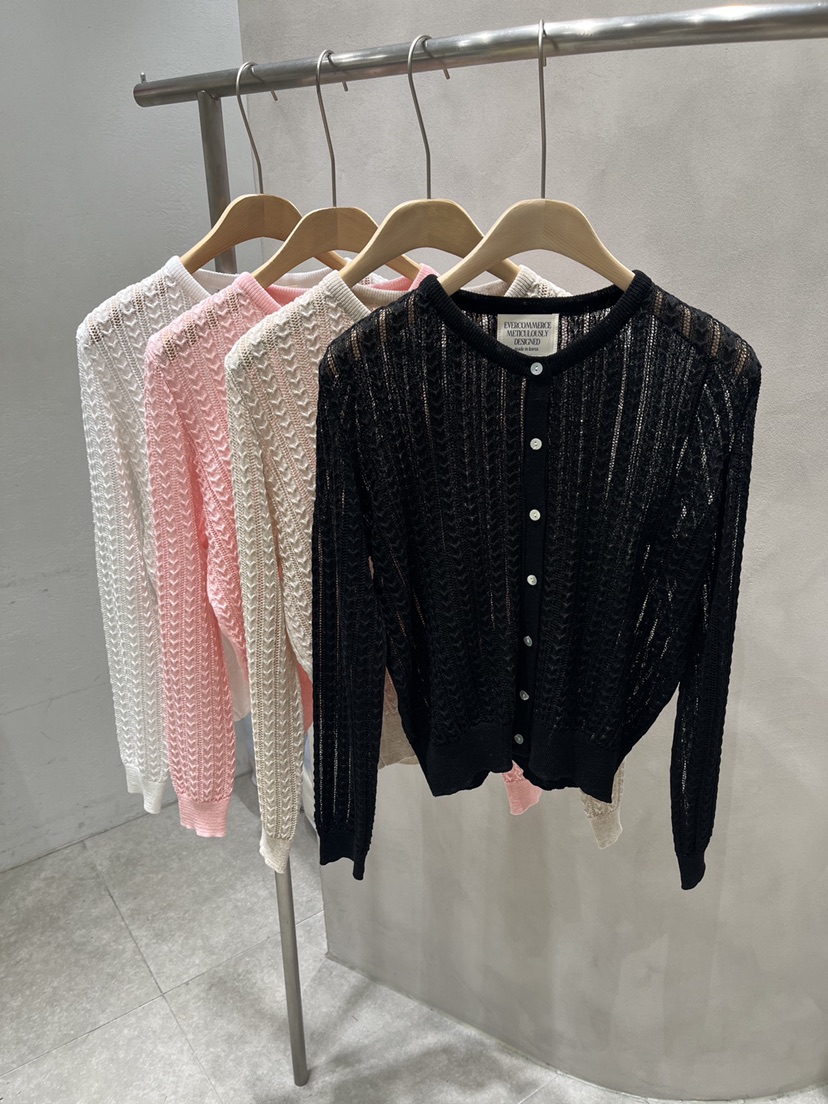 EVERCOMMERCE METICULOUSLY DESIGNED韓國直郵實拍女士新款休閑針織衫EVERCOMMERCE METICULOUSLY DESIGNED針織衫