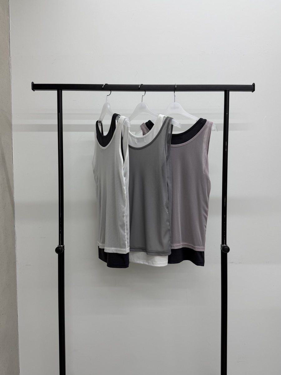 MINIMUZE韓國東大門代購女裝新款26春夏時尚吊帶背心假兩件MINIMUZE吊帶/背心