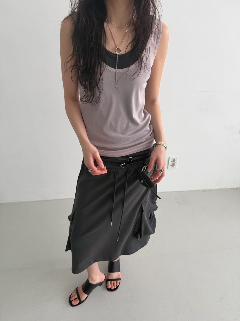 MINIMUZE韓國東大門代購女裝新款26春夏時尚吊帶背心假兩件MINIMUZE吊帶/背心