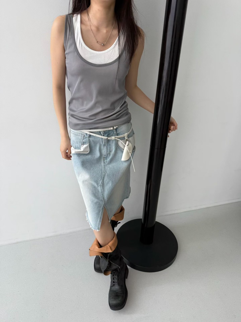 MINIMUZE韓國東大門代購女裝新款26春夏時尚吊帶背心假兩件MINIMUZE吊帶/背心