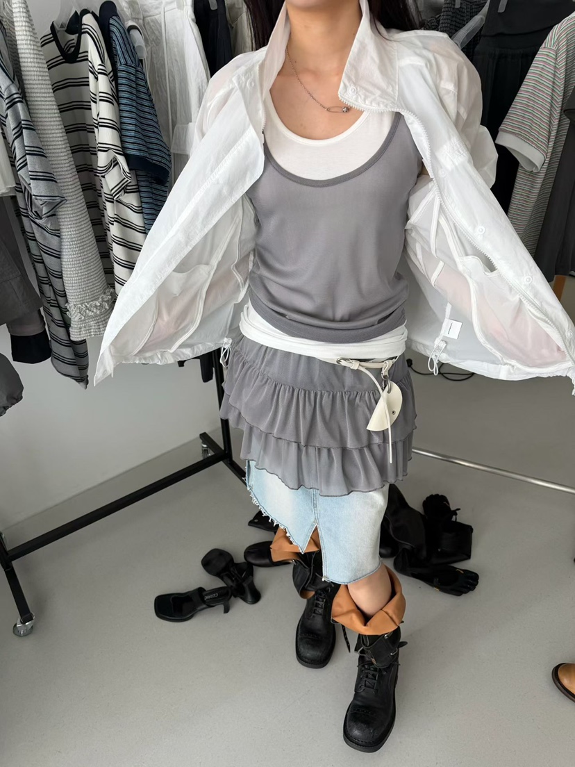 MINIMUZE韓國東大門代購女裝新款26春夏時尚吊帶背心假兩件MINIMUZE吊帶/背心