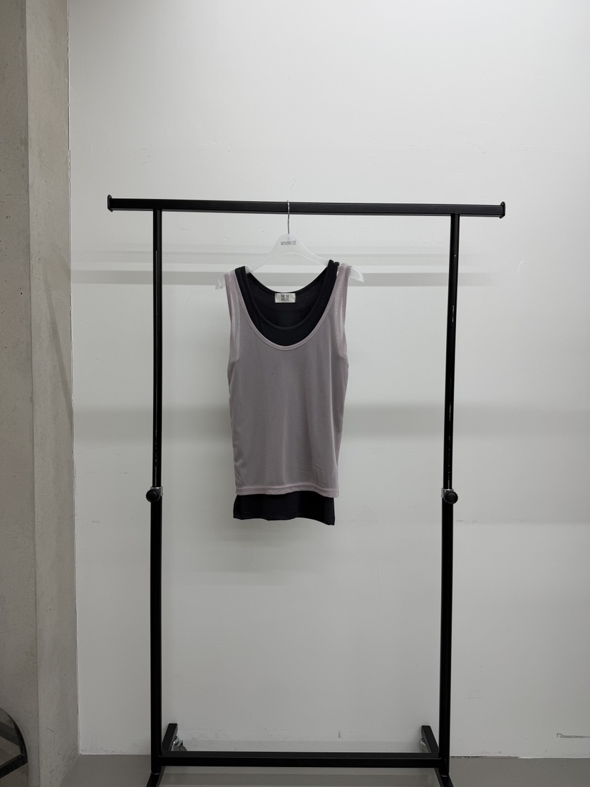 MINIMUZE韓國東大門代購女裝新款26春夏時尚吊帶背心假兩件MINIMUZE吊帶/背心圖色3