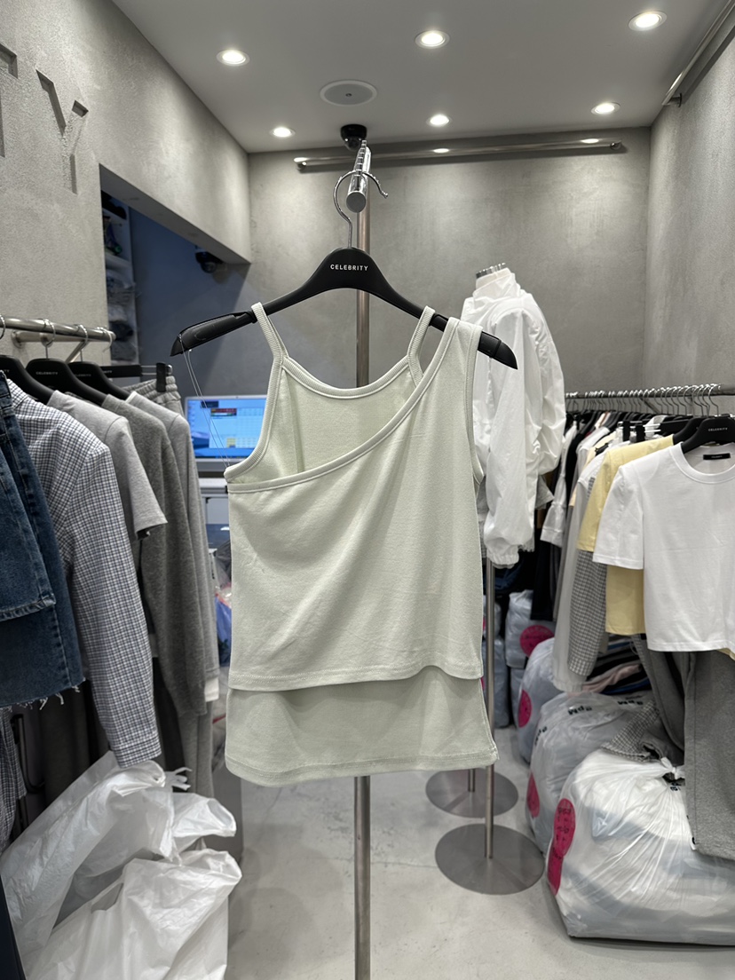 CELEBRITY-A韓國東大門直郵女士新品26春夏吊帶背心假兩件雙層CELEBRITY-A吊帶/背心圖色2