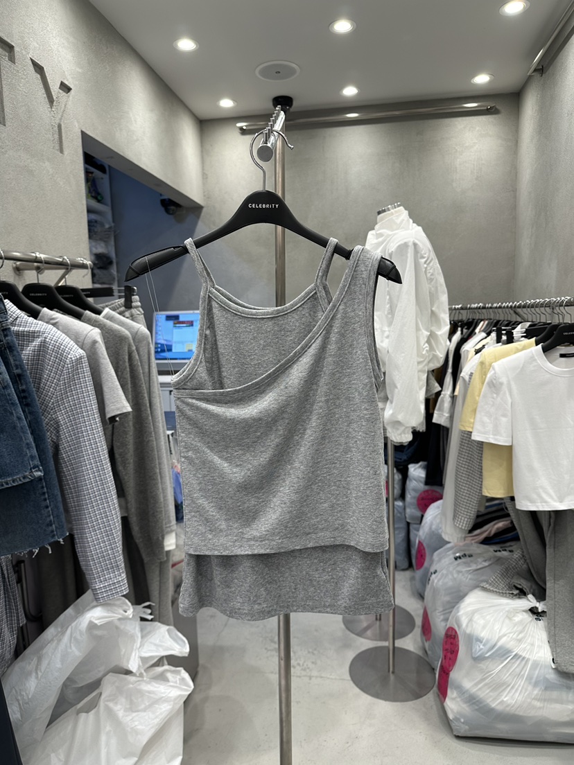 CELEBRITY-A韓國東大門直郵女士新品26春夏吊帶背心假兩件雙層CELEBRITY-A吊帶/背心圖色3