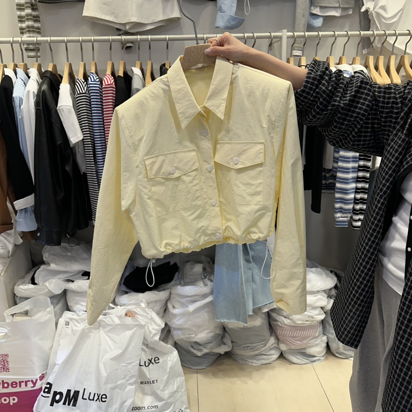 Q C韓國直郵女裝新款熱賣推薦職業人氣襯衫蕾絲衫防風衣Republlc of qc襯衫/蕾絲衫圖色2