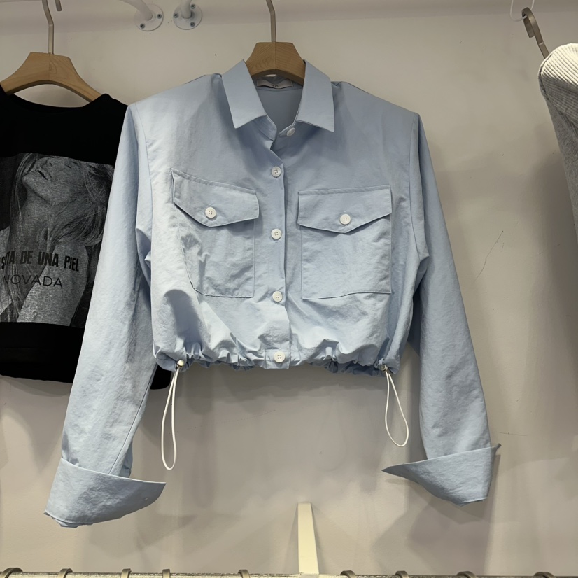 Q C韓國直郵女裝新款熱賣推薦職業人氣襯衫蕾絲衫防風衣Republlc of qc襯衫/蕾絲衫圖色3