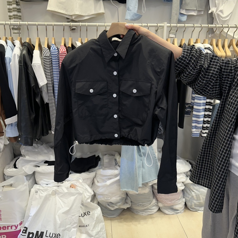 Q C韓國直郵女裝新款熱賣推薦職業人氣襯衫蕾絲衫防風衣Republlc of qc襯衫/蕾絲衫圖色4