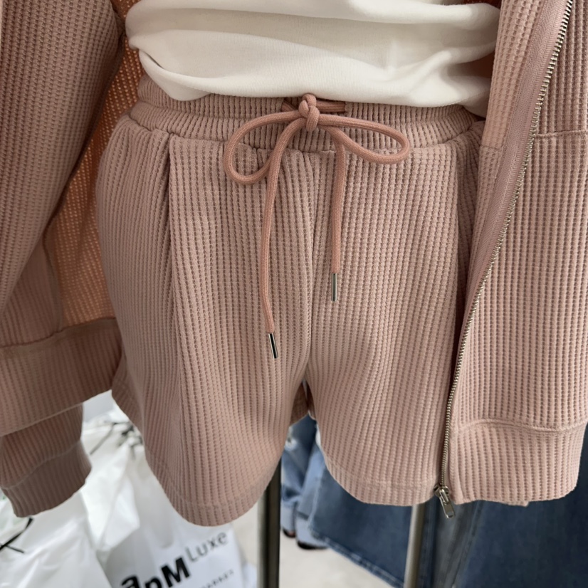 BAIE.38韓國直郵女士新品26春夏熱賣時尚休閑短褲華夫格BAIE.38短褲圖色1