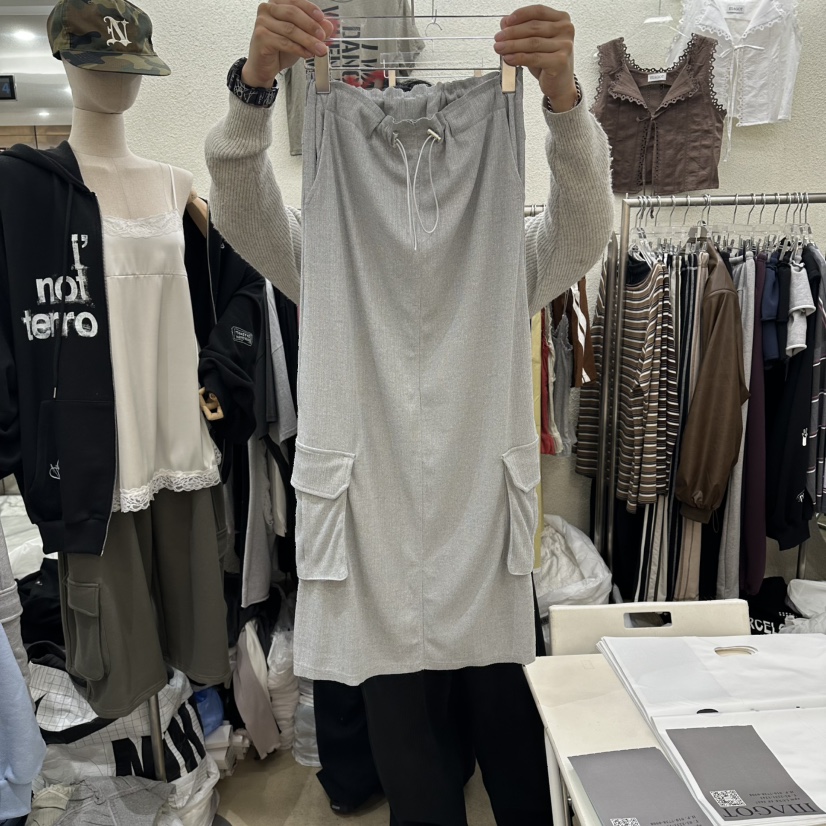 MAGOT韓國代購女士新品26春夏休閑職業人氣熱賣時尚推薦長裙IIIΛGOT/MAGOT長裙圖色1