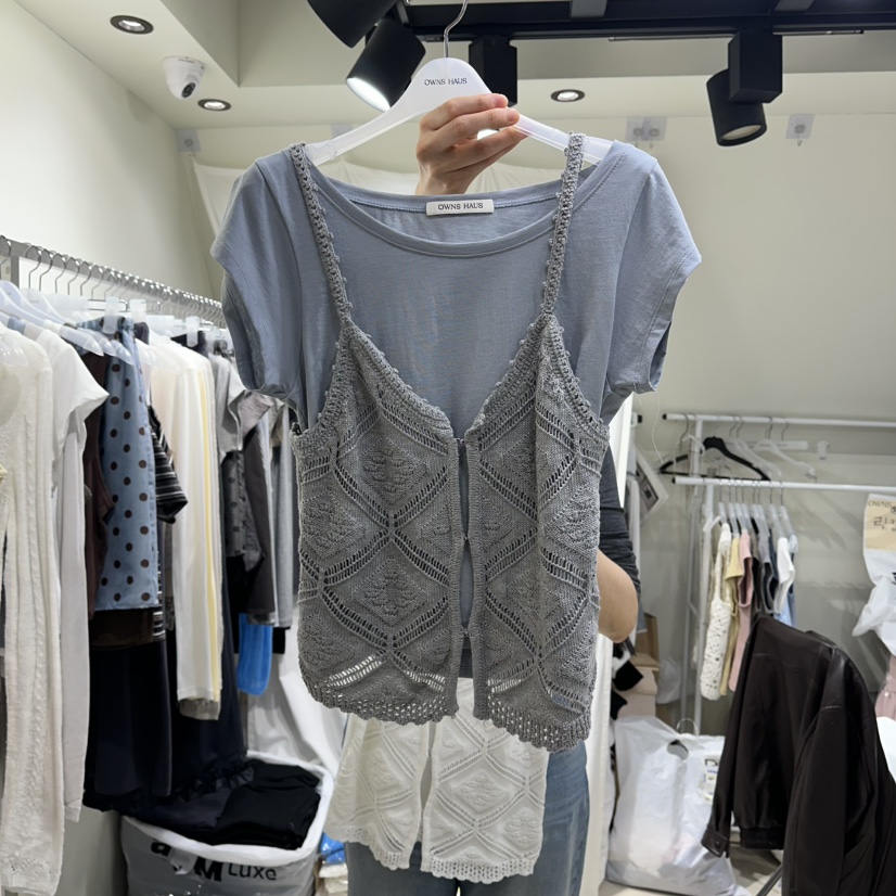 OWNS韓國東大門代購女士新品人氣時尚26春夏吊帶背心不含內搭OWNS HAUS吊帶/背心圖色2