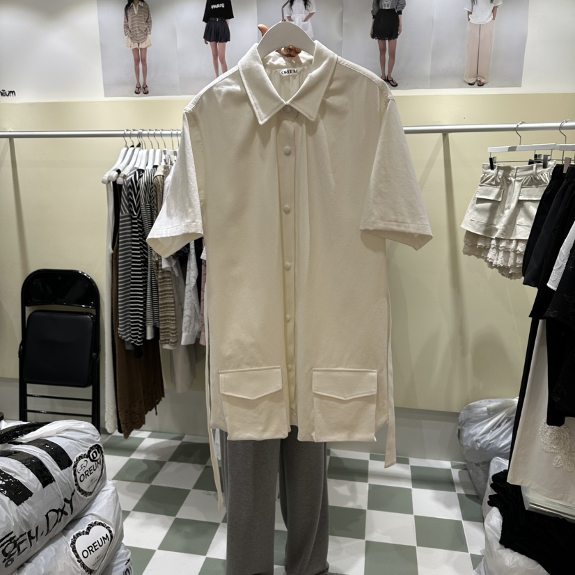 OREUM韓國代購女裝新品推薦休閑26春夏人氣時尚連衣裙含腰帶OREUM連衣裙圖色2