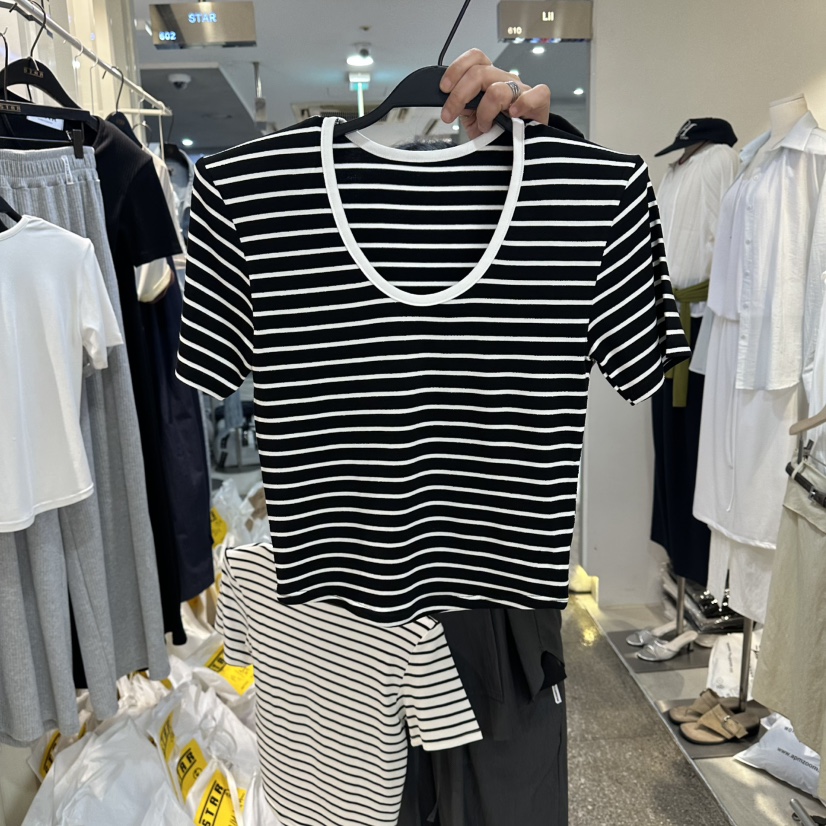 STAR-L韓國代購女士新款推薦熱賣時尚職業人氣休閑26春夏T恤STAR-LT恤圖色3