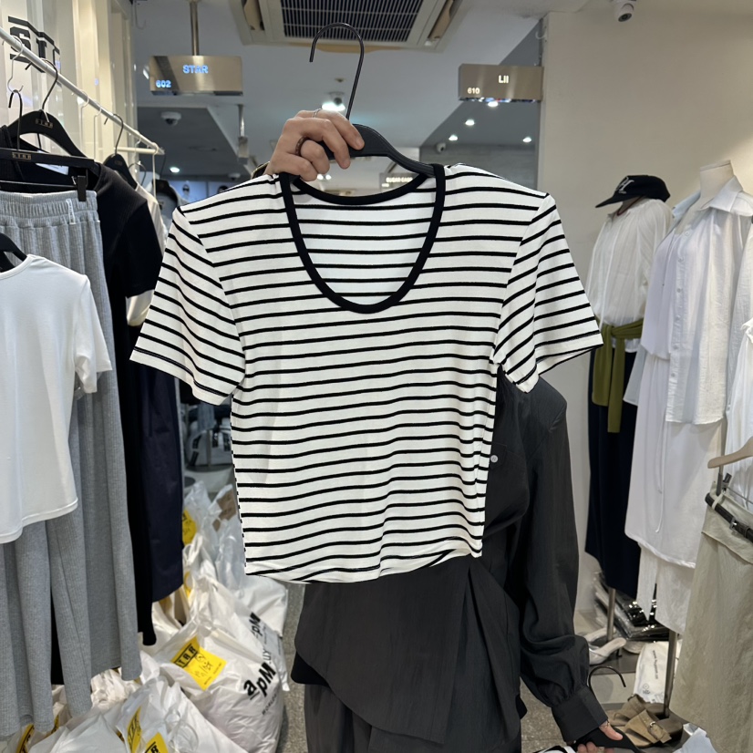 STAR-L韓國代購女士新款推薦熱賣時尚職業人氣休閑26春夏T恤STAR-LT恤圖色4