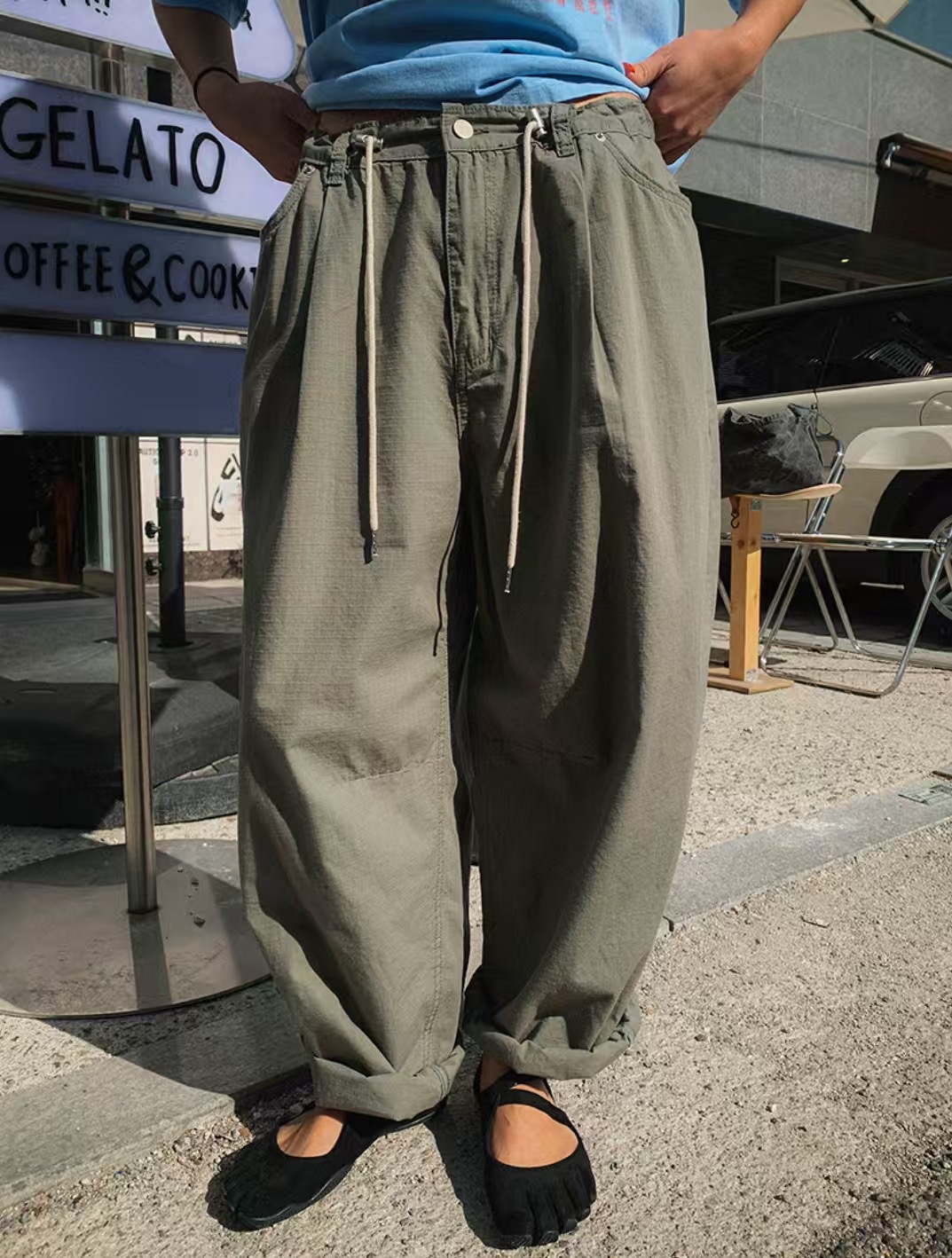 L V C韓國直郵女士新品休閑熱賣26春夏人氣時尚牛仔褲提花L_V_C牛仔褲