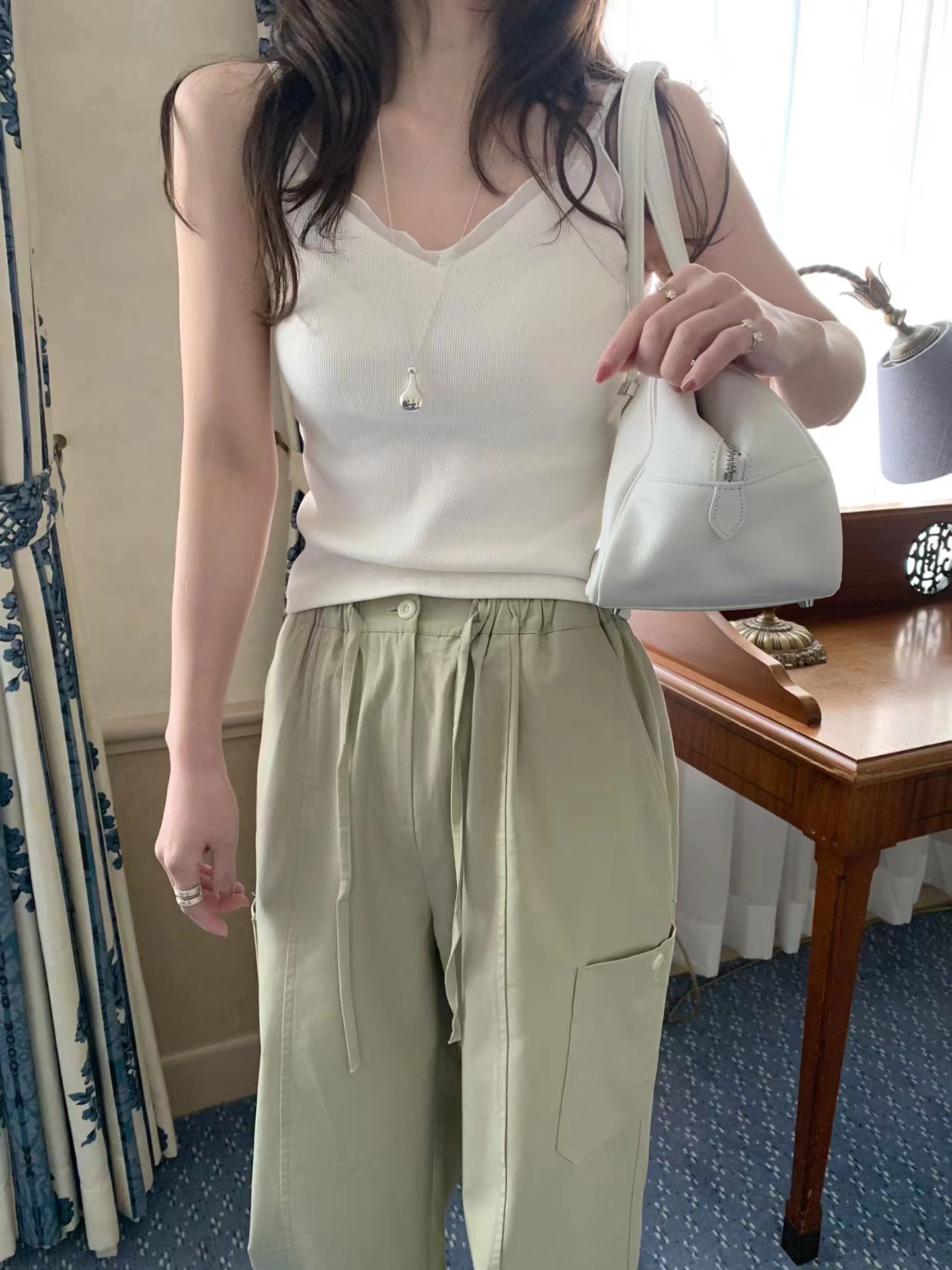 MELLOUNGE-멜라운지-T韓國東大門直郵女裝新款職業休閑褲MELLOUNGE-2件起休閑褲