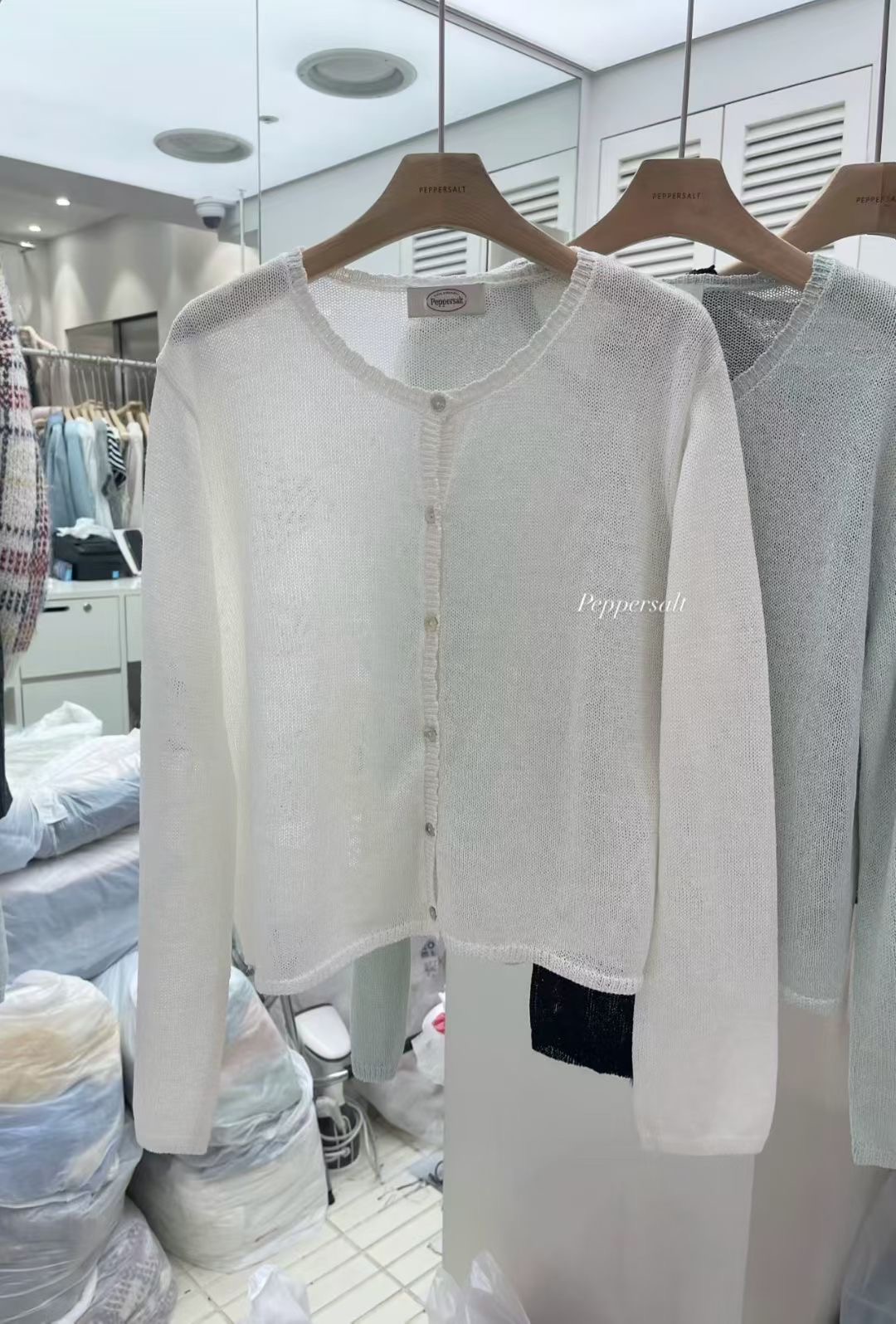 PEPPER 페페韓國東大門代購女裝新款人氣時尚針織衫開衫PEPPER-SEOUL針織衫圖色3