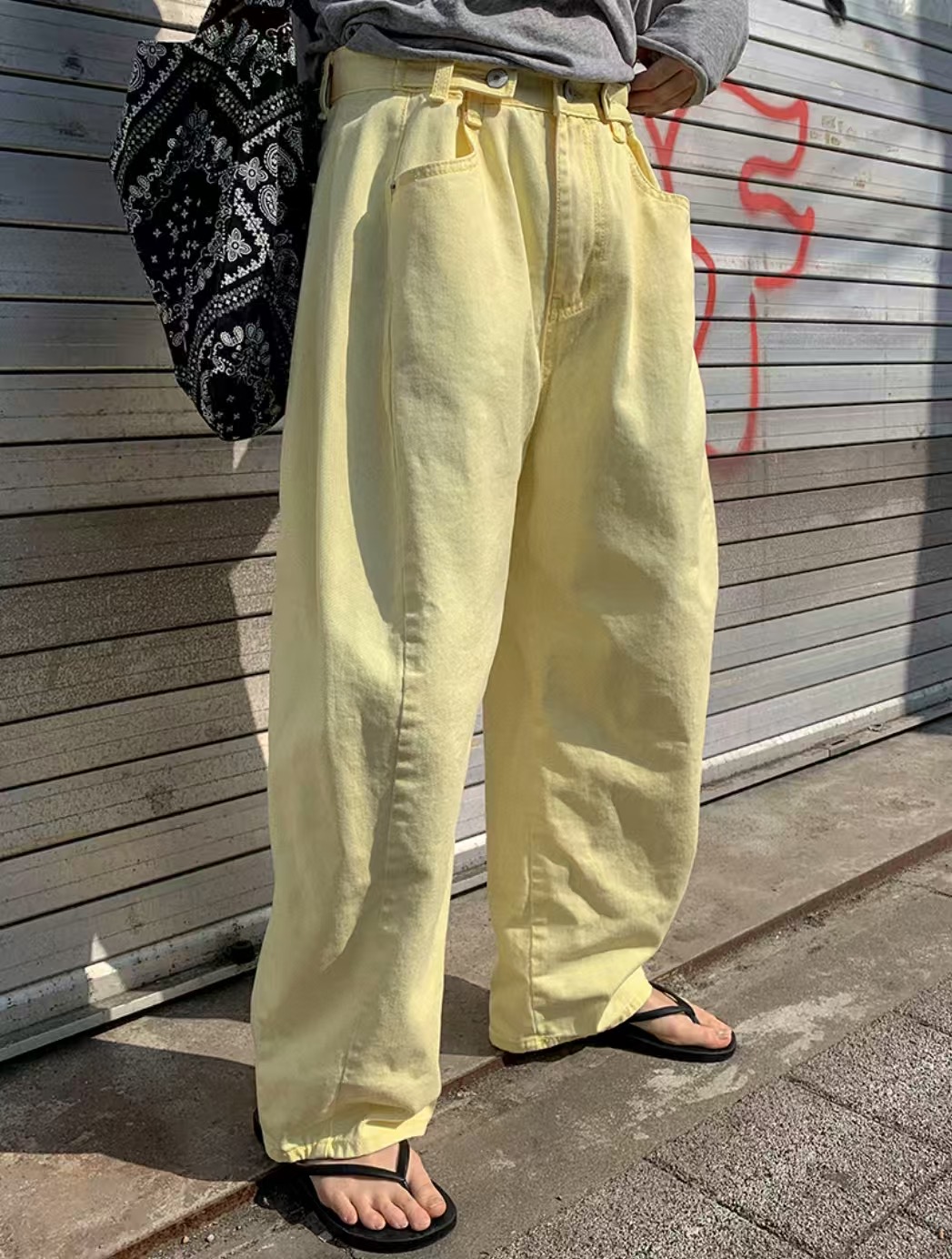 L V C韓國直郵實拍女裝新品熱賣休閑26春夏時尚推薦牛仔褲L_V_C牛仔褲圖色1