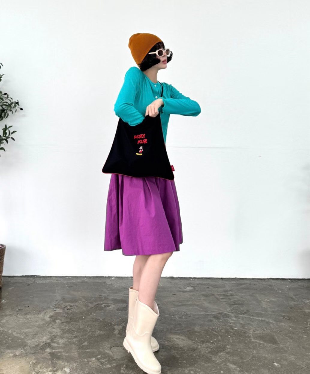 L V C韓國直郵女裝新品時尚26春夏人氣休閑單肩斜跨包刺繡L_V_C單肩/斜跨包圖色2